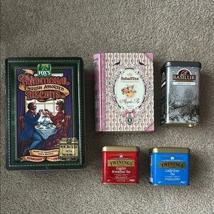 Assorted Tea and Biscuit Tins